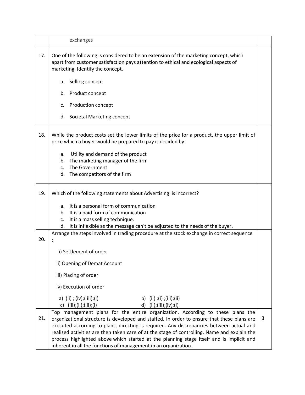CBSE Class 12 Business Studies Sample Paper 2023 - Page 5