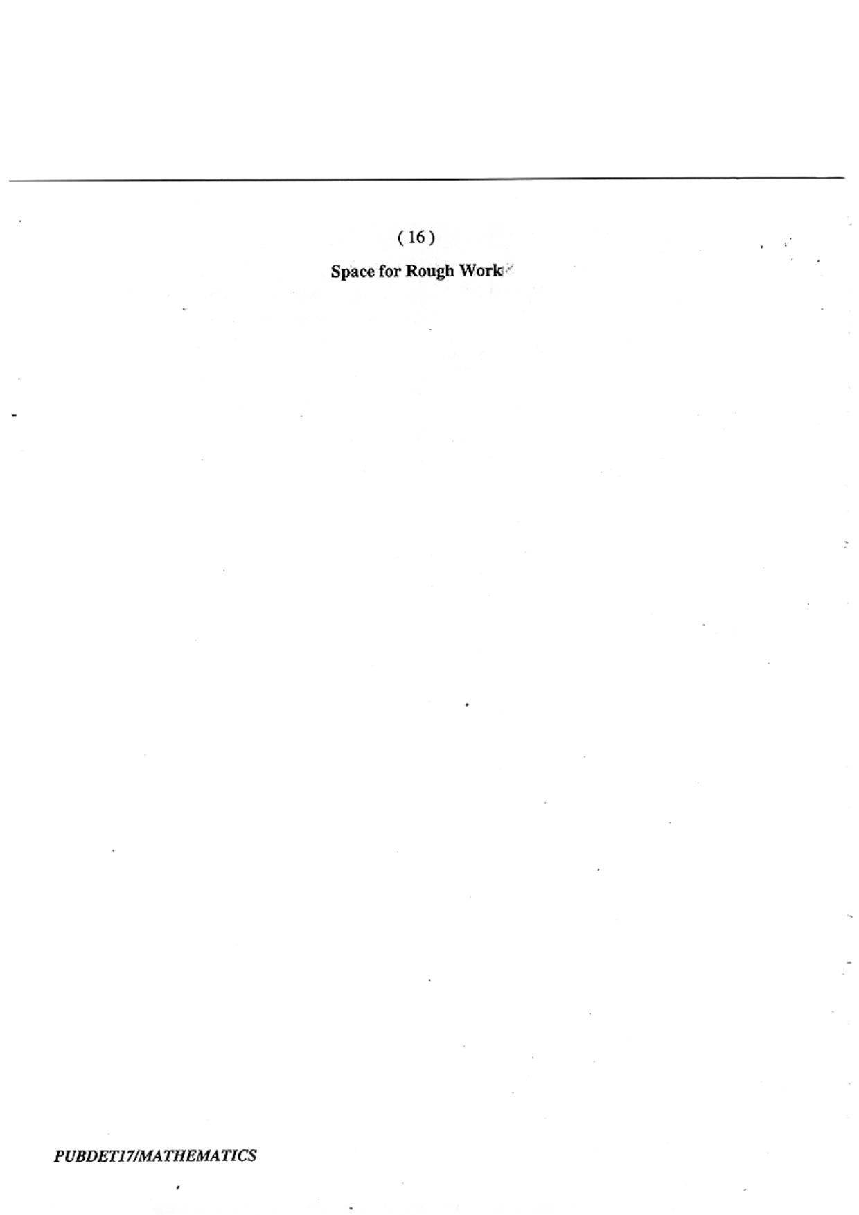 PUBDET 2017 Mathematics Question Papers - Page 16
