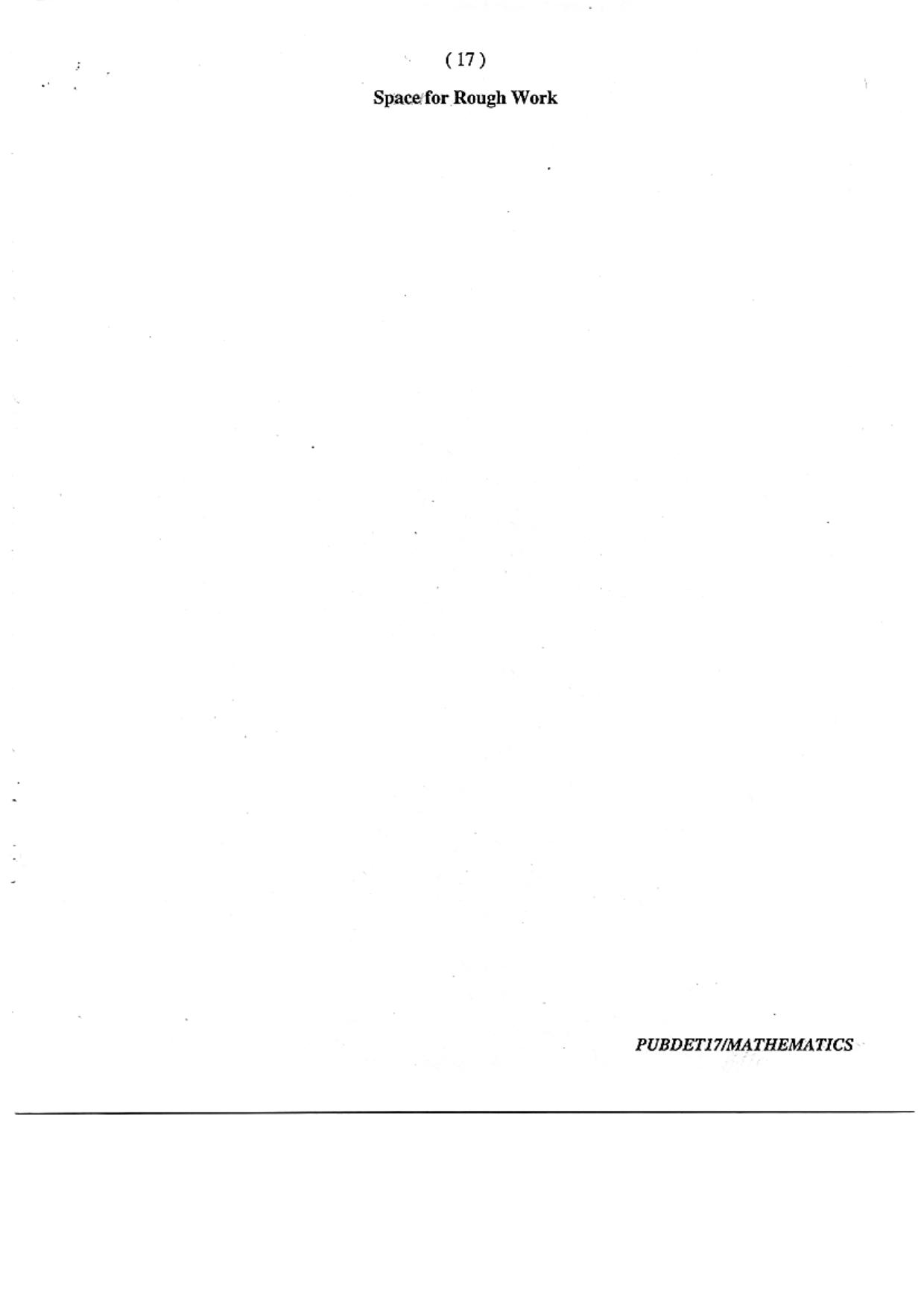PUBDET 2017 Mathematics Question Papers - Page 17