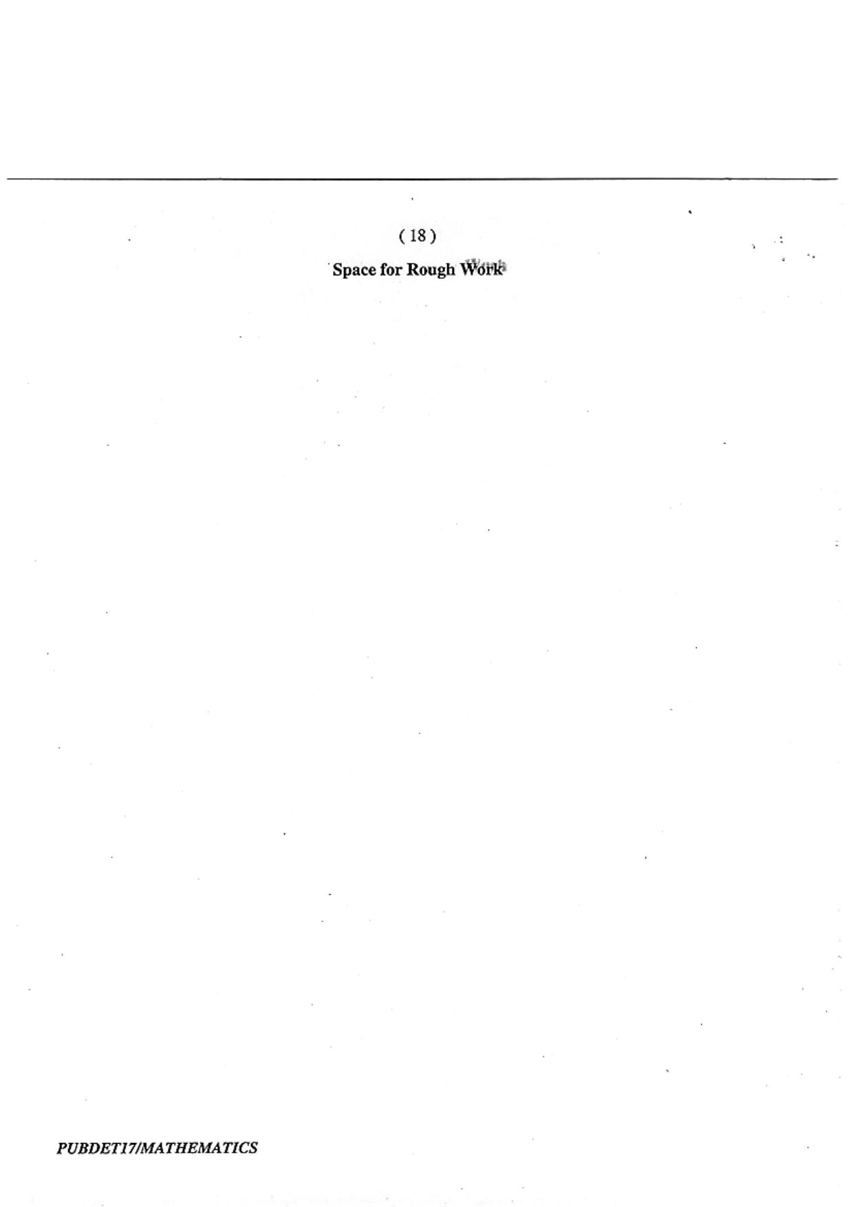 PUBDET 2017 Mathematics Question Papers - Page 18