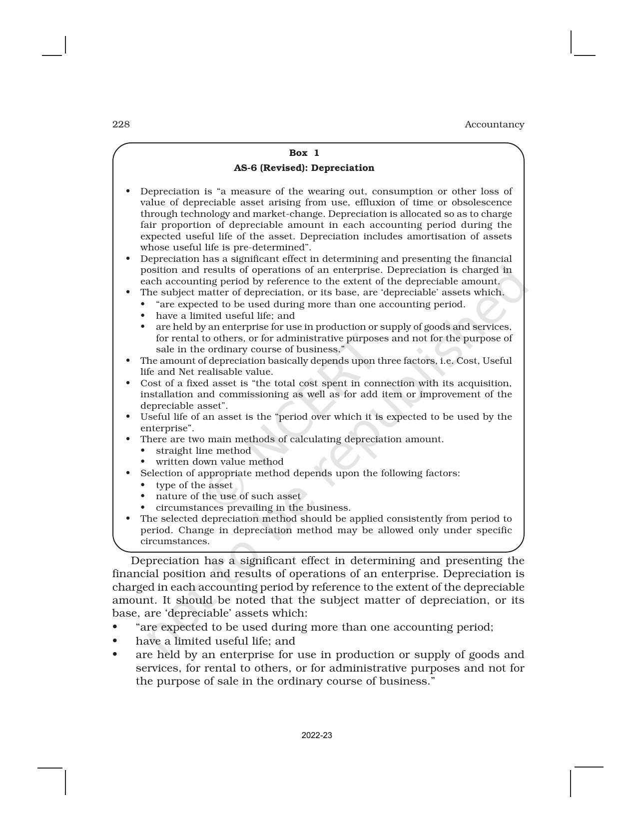 NCERT Book for Class 11 Accountancy (Part-I) Chapter 7 Depreciation, Provisions, and Reserves - Page 3