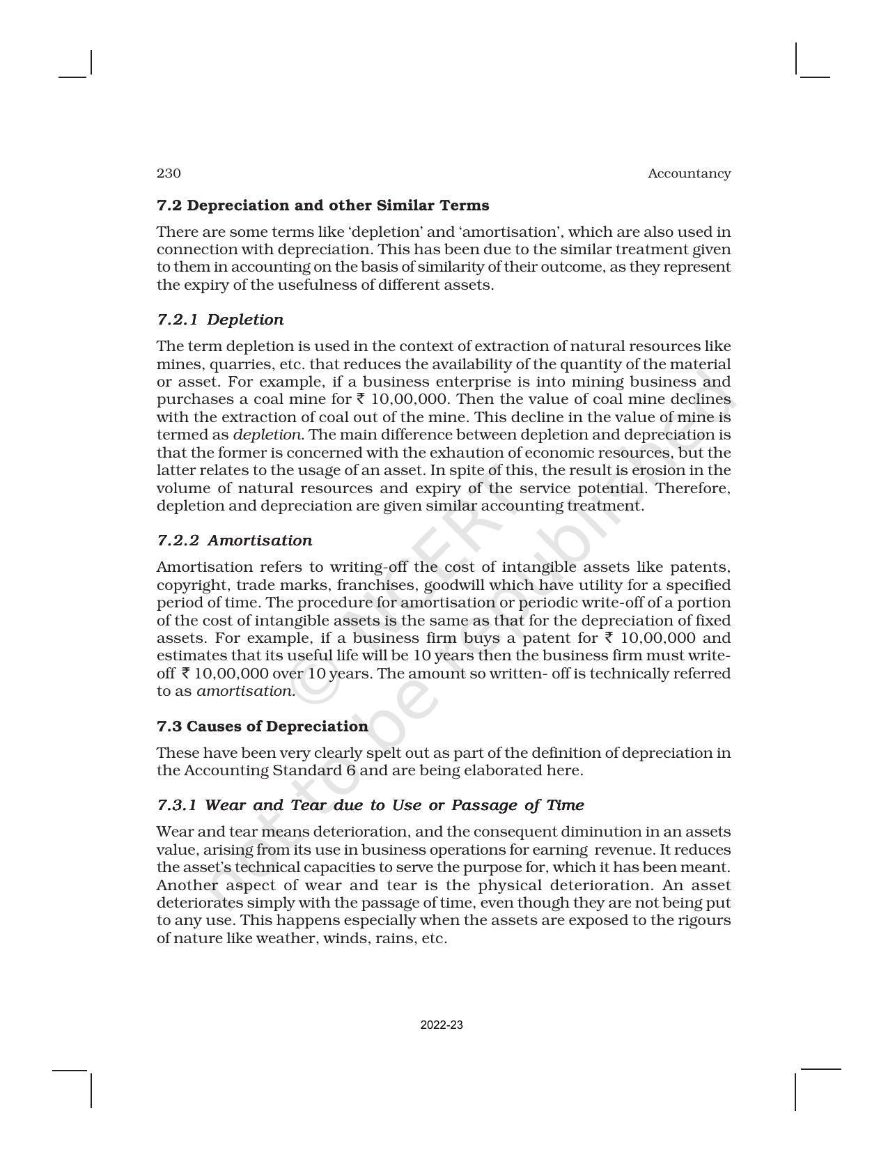 NCERT Book for Class 11 Accountancy (Part-I) Chapter 7 Depreciation, Provisions, and Reserves - Page 5