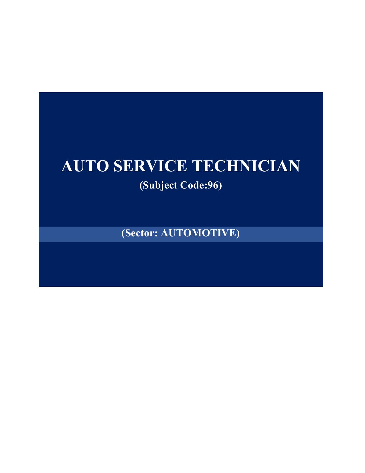 ICSE Auto Service Technician Syllabus 2026 - Page 1
