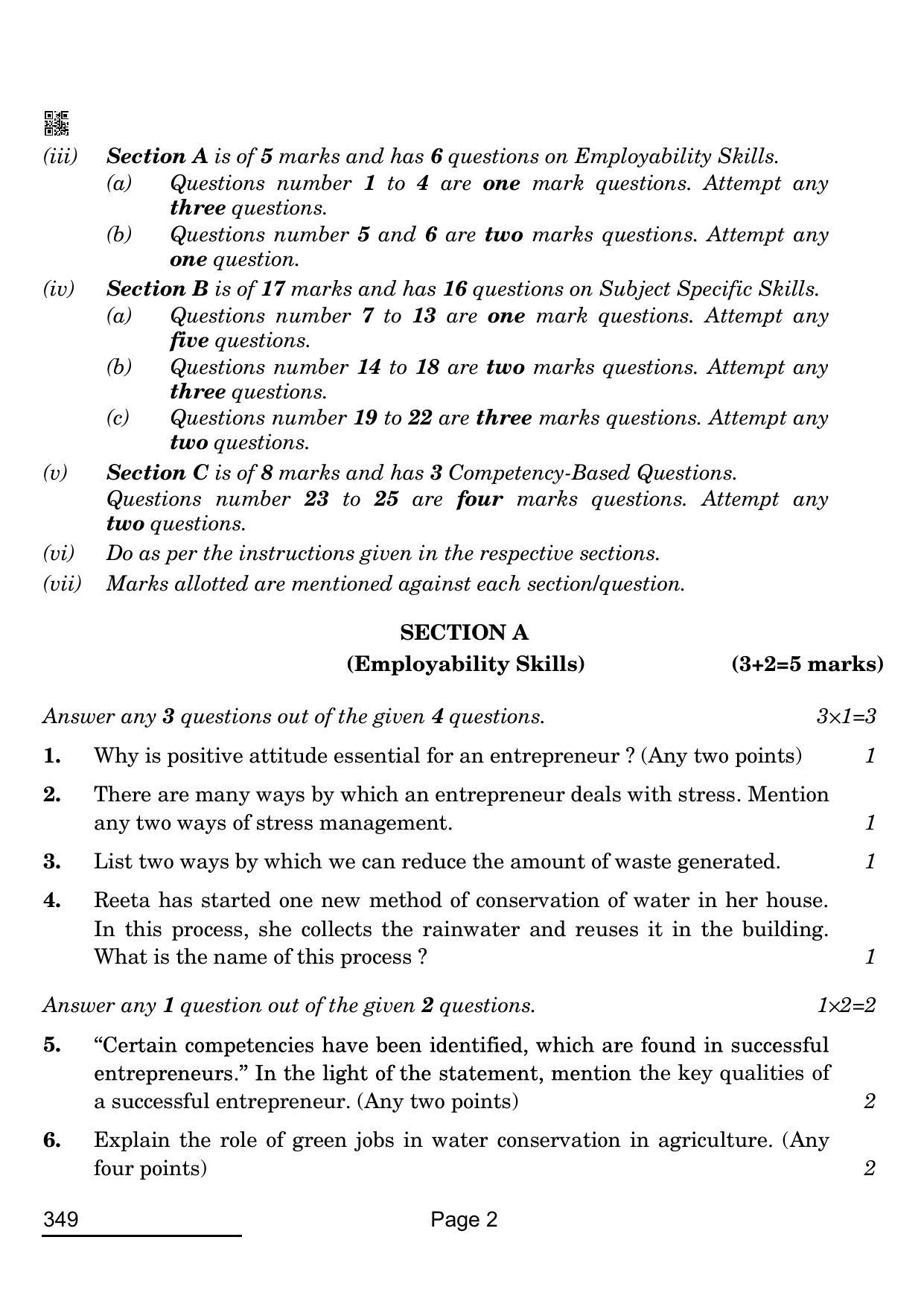 CBSE Class 12 349_Shorthand English 2022 Question Paper - Page 2