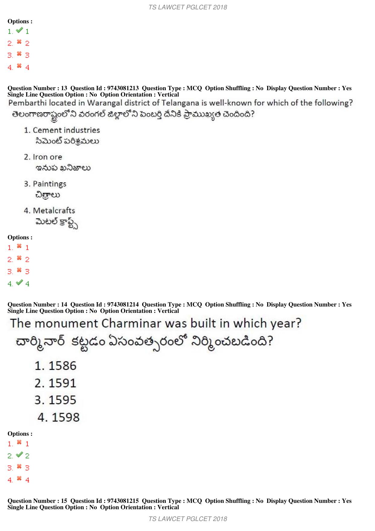 TS LAWCET 3 Year 2018 Question Paper - Page 9