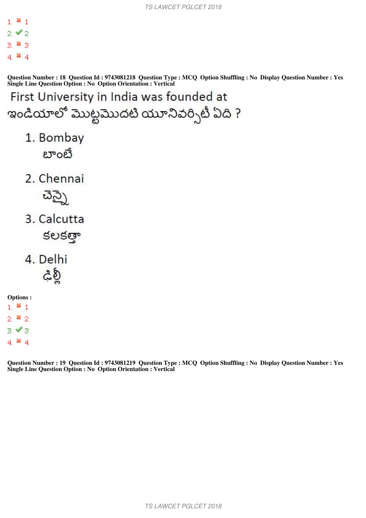 TS LAWCET 3 Year 2018 Question Paper - Page 12