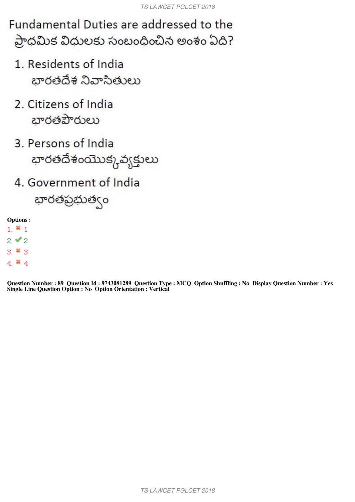 TS LAWCET 3 Year 2018 Question Paper - Page 54