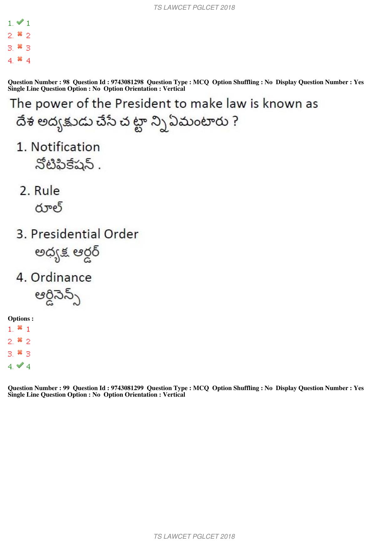 TS LAWCET 3 Year 2018 Question Paper - Page 61