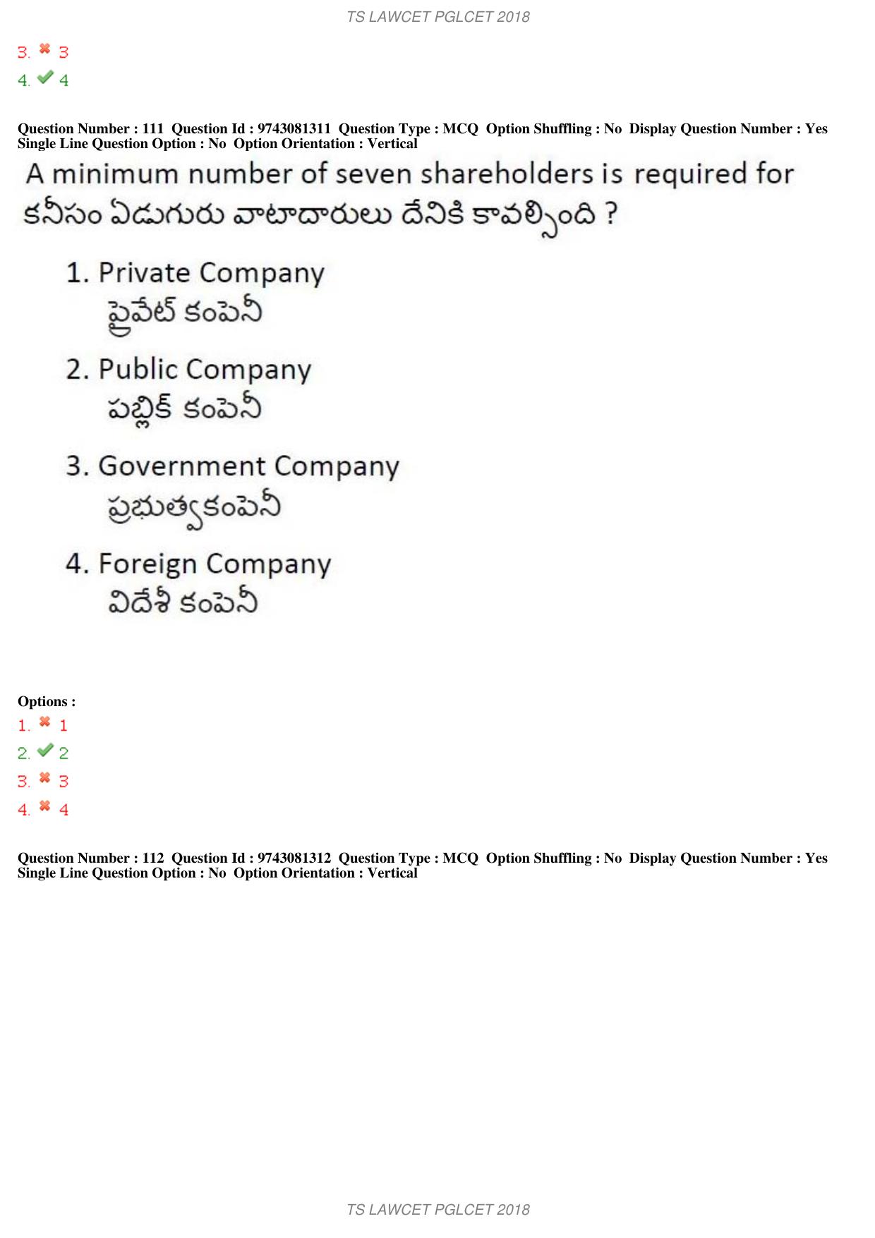 TS LAWCET 3 Year 2018 Question Paper - Page 69