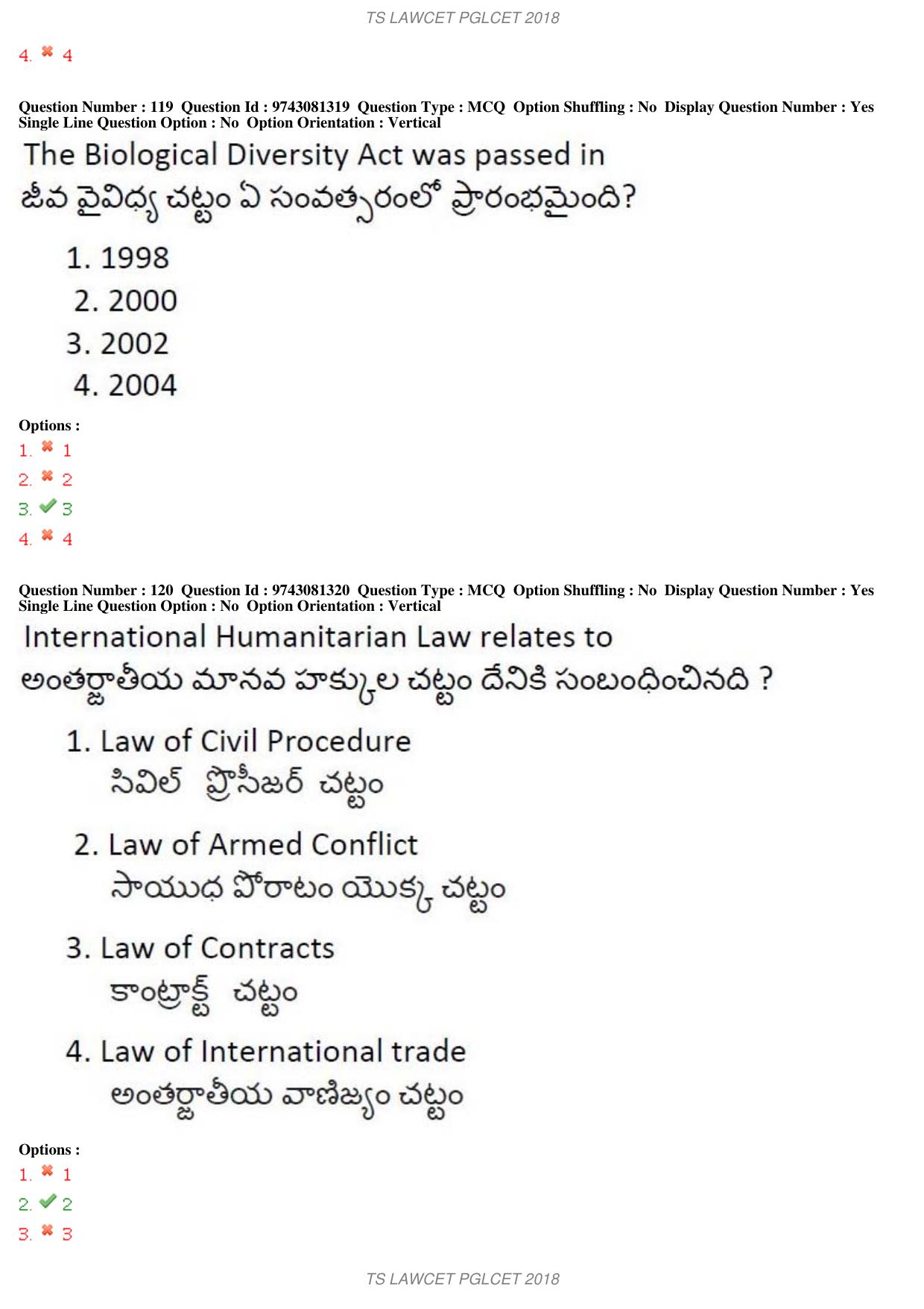 TS LAWCET 3 Year 2018 Question Paper - Page 74