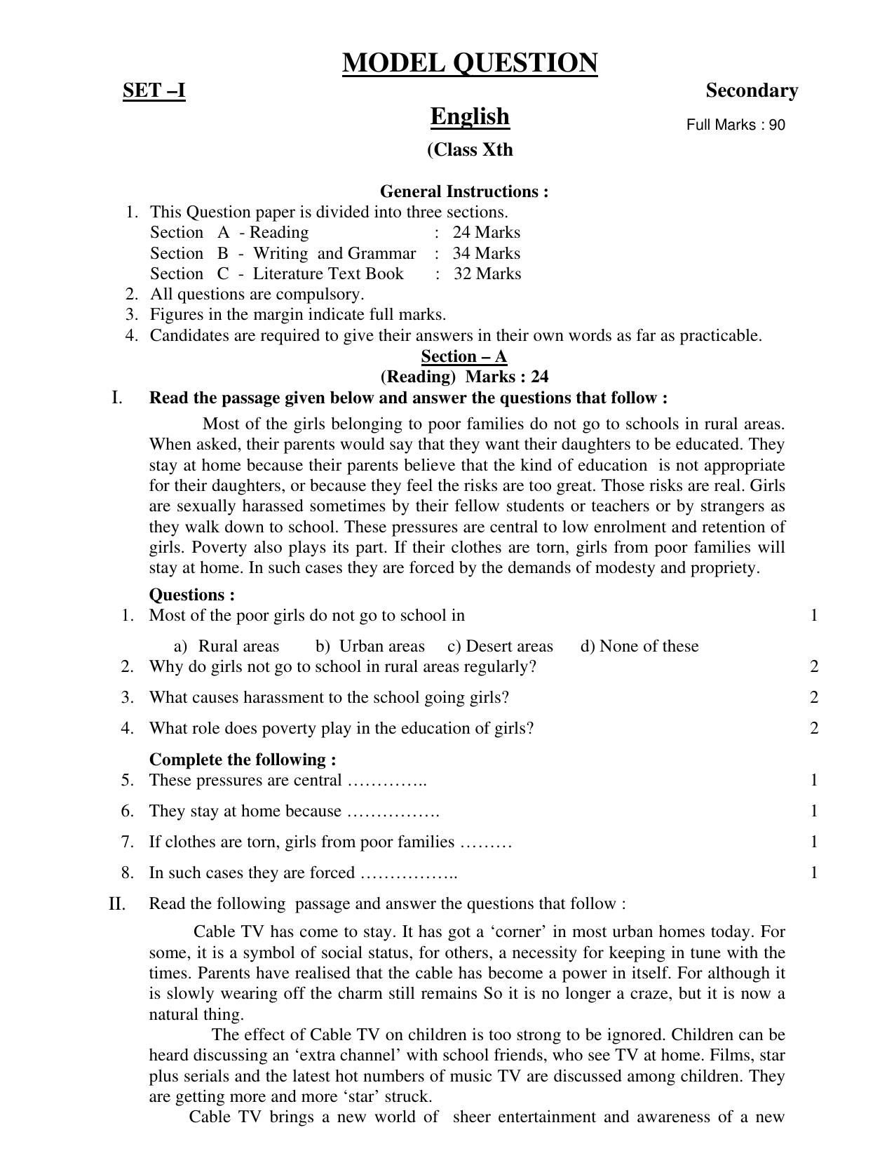 JAC Board Class 10th 2021 (All Subject) Model Paper SET - 1 - Page 9