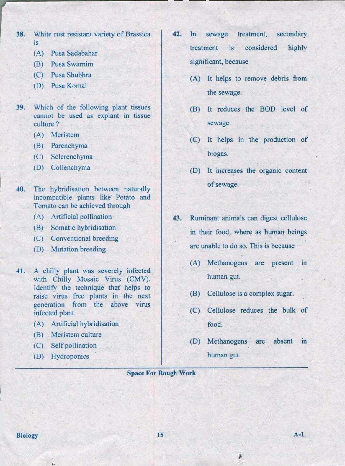 KCET Biology 2020 Question Papers - Page 15