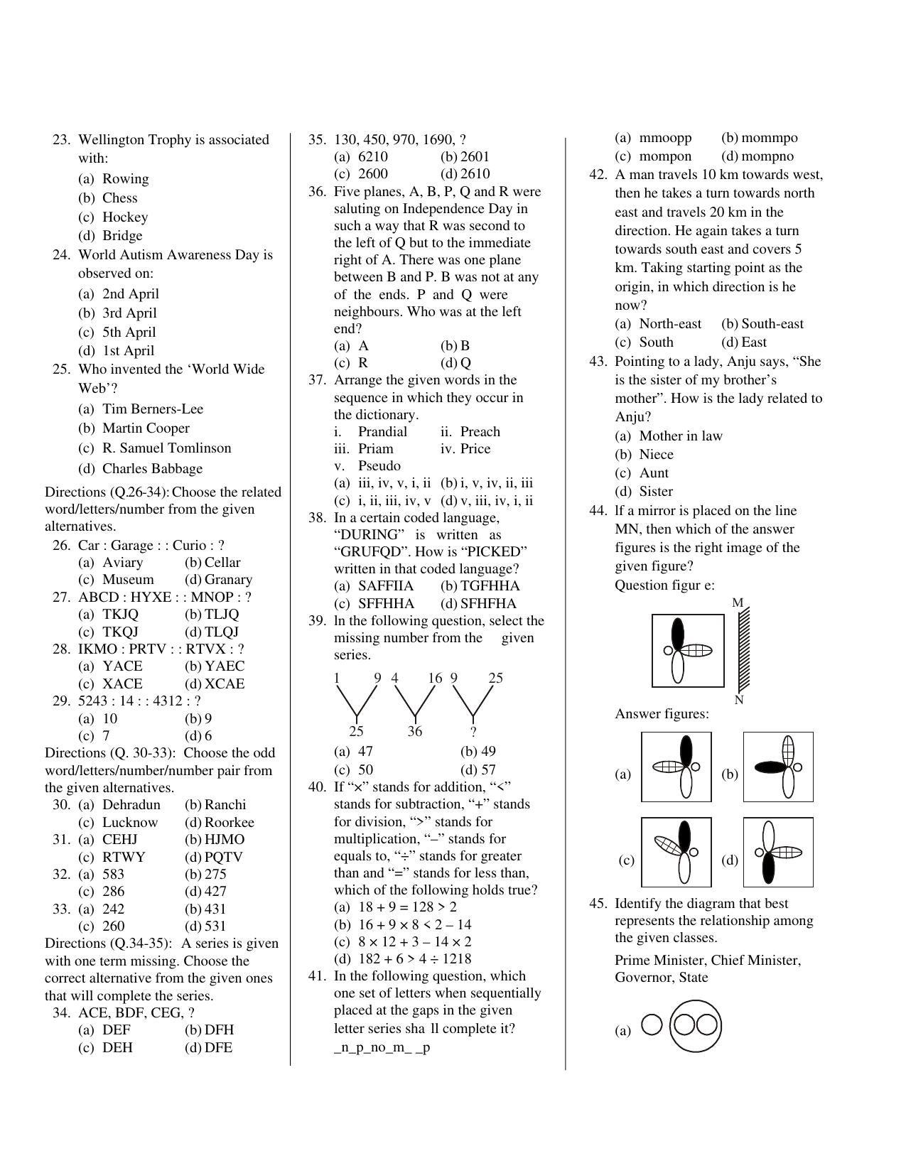 CUET General Knowledge Sample Paper 11 - Page 2