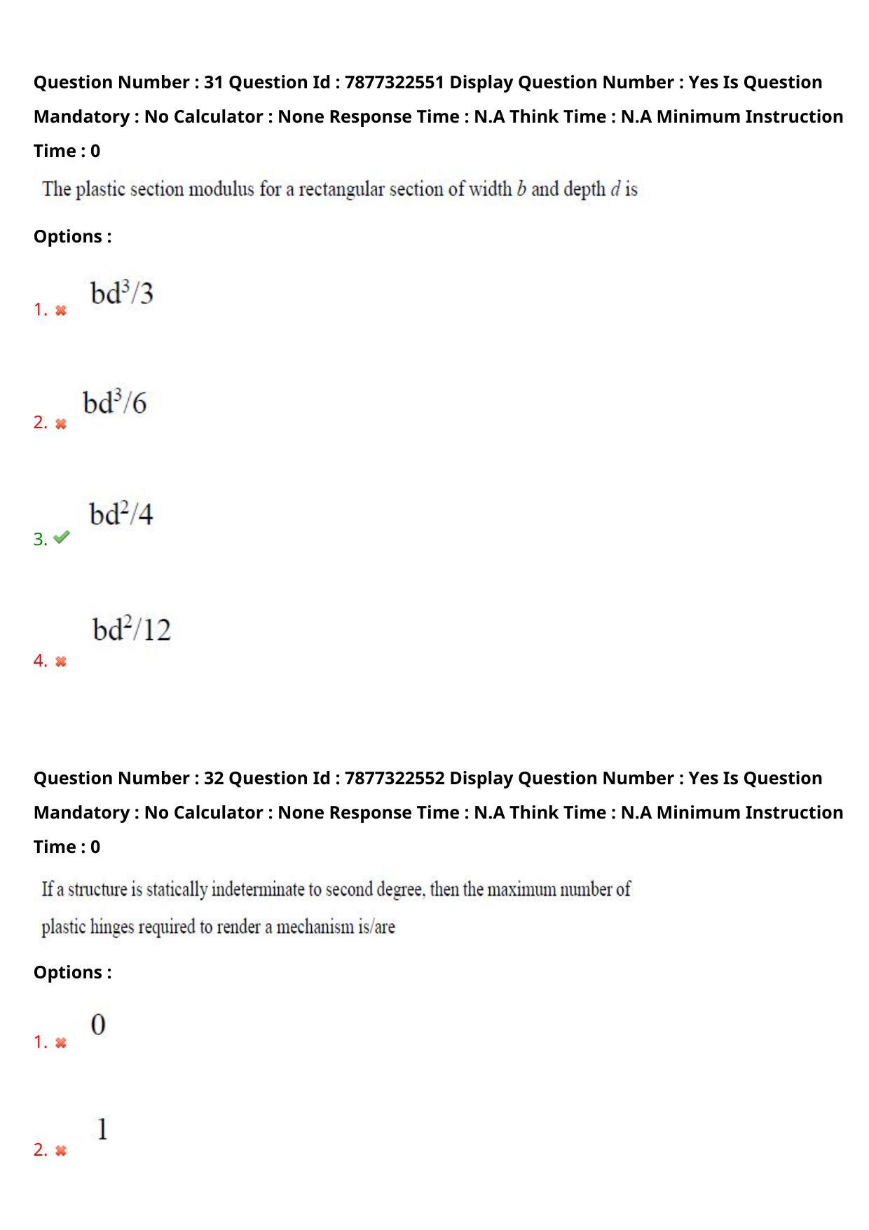 AP PGECET 2023 CE - CIVIL ENGINEERING Question Paper with Preliminary Key - Page 21