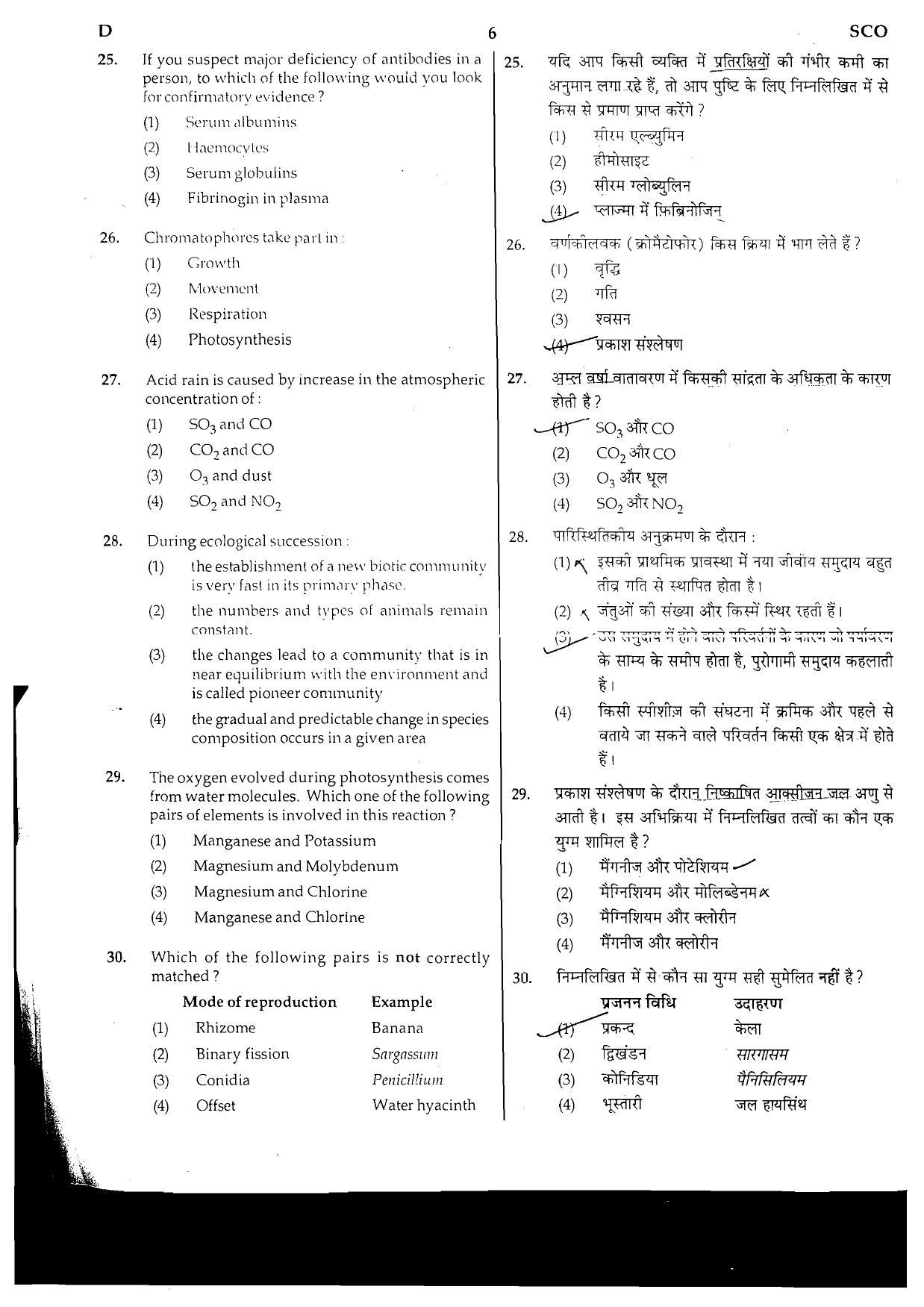 NEET Code D 2015 Question Paper - Page 6