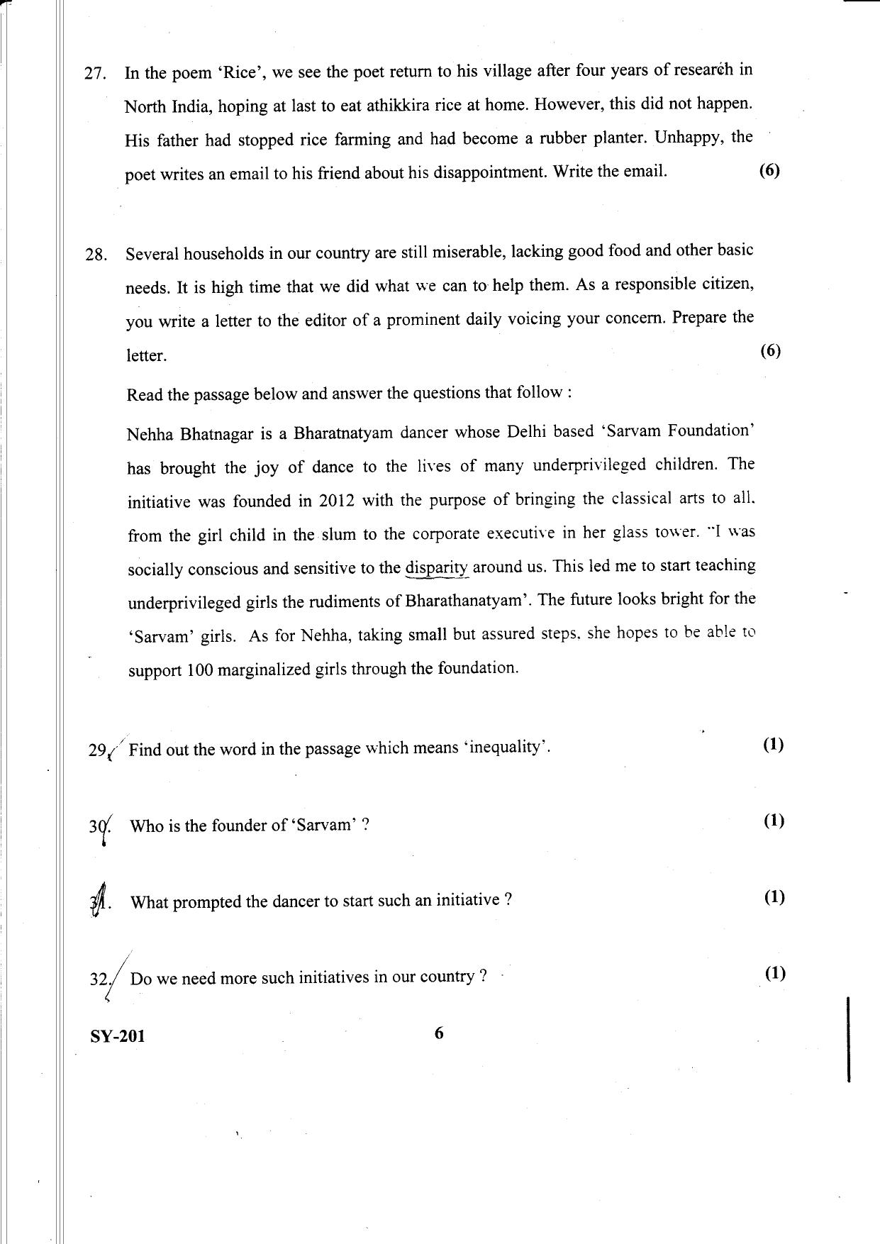 Kerala Plus Two 2021 English Annual Question Paper - Page 6