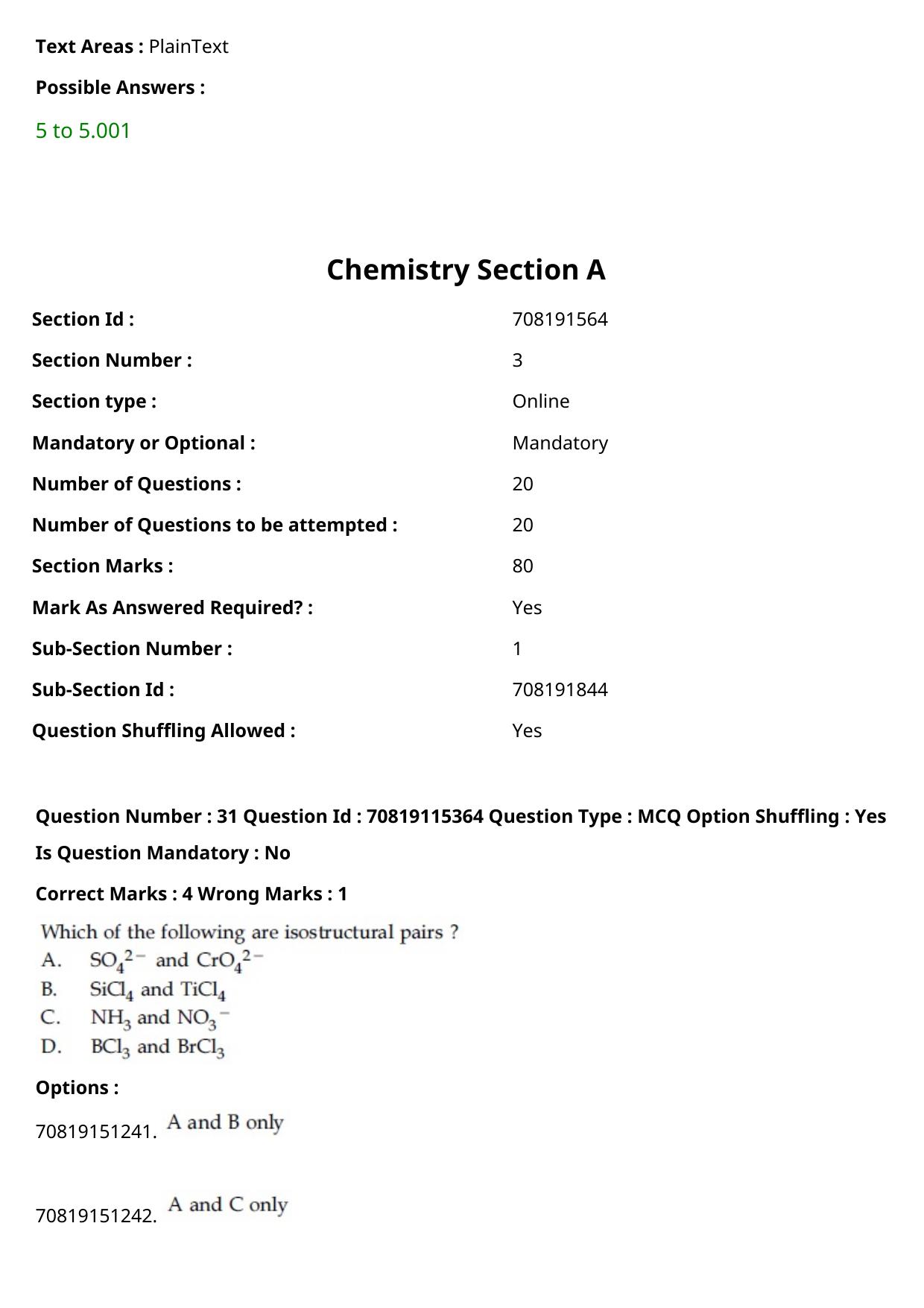 JEE Mains 2021: BTech Assamese (Shift 1) 24-02-2021 Question Paper - Page 37