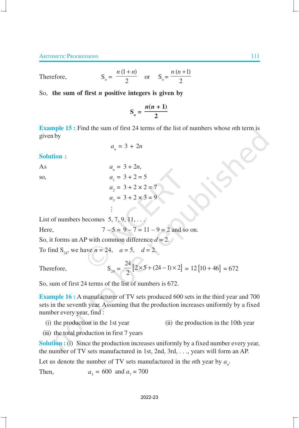 NCERT Book for Class 10 Maths Chapter 5 Arithmetic Progression - Page 19