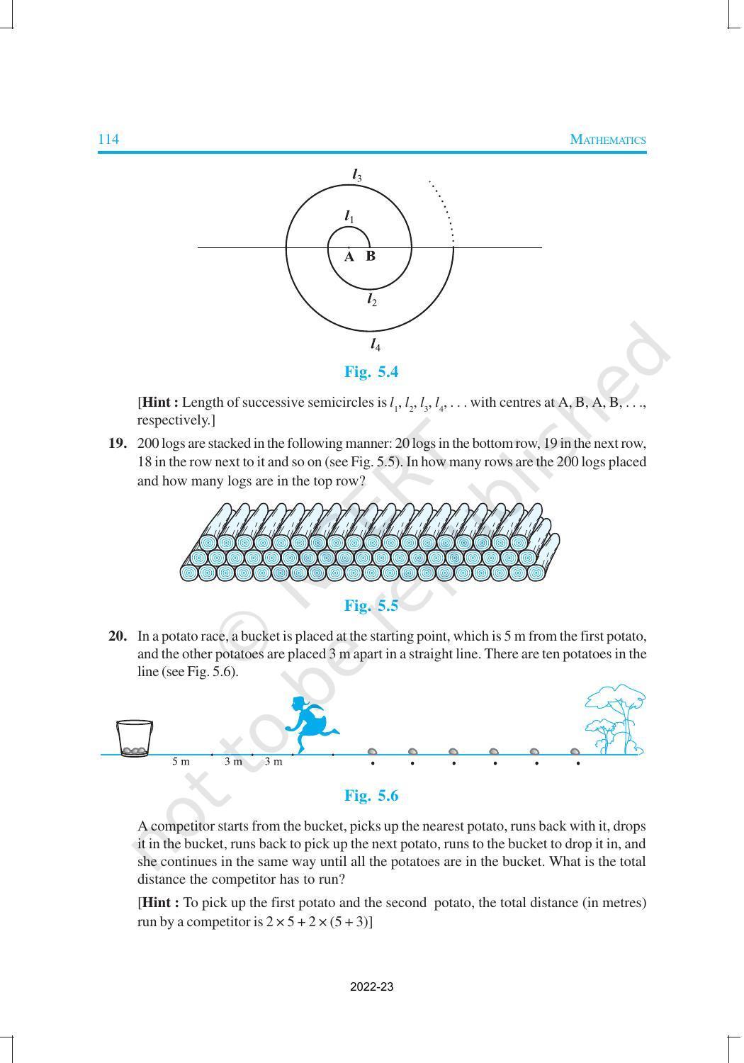 NCERT Book for Class 10 Maths Chapter 5 Arithmetic Progression - Page 22
