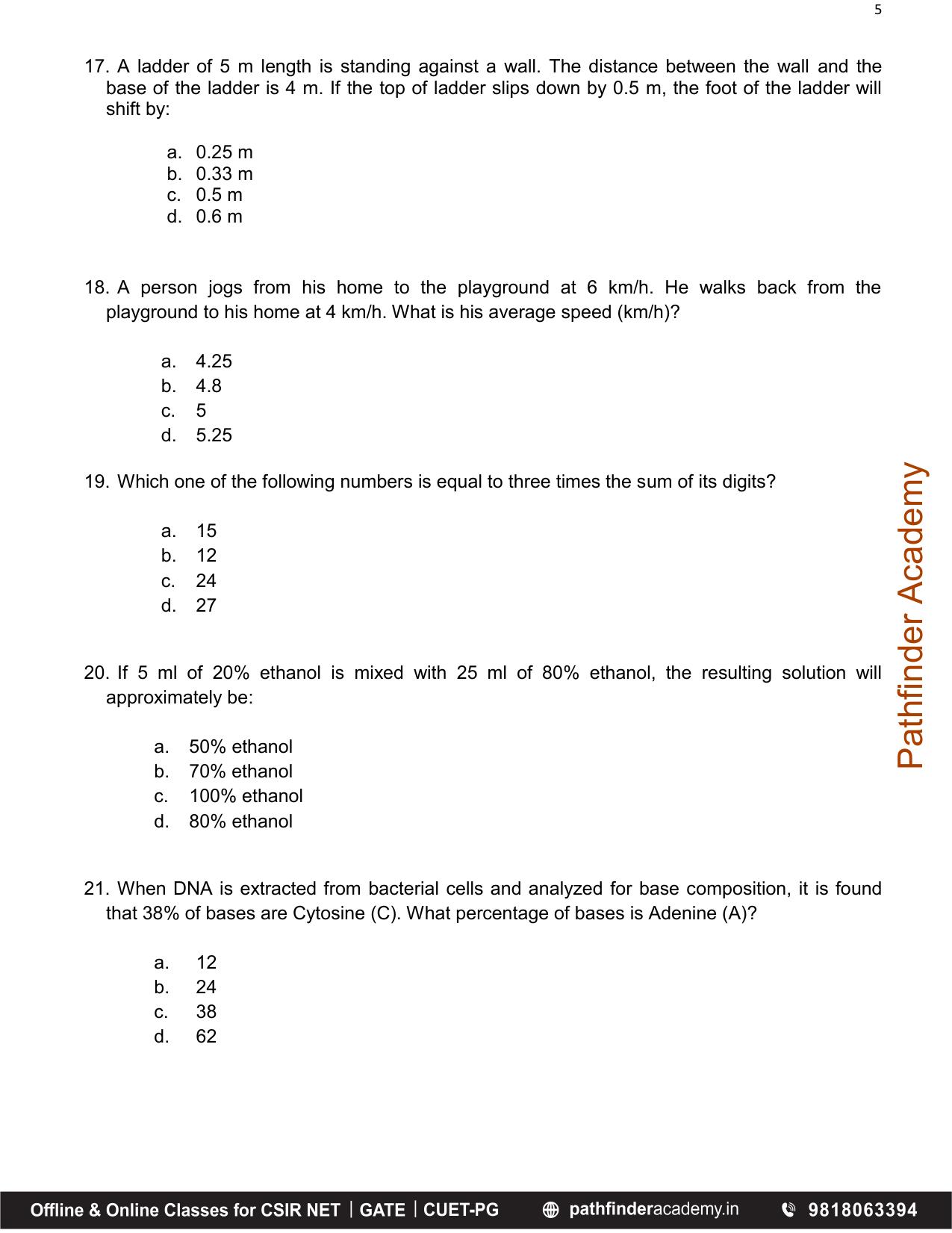 BET 2017 Question Paper - Page 5