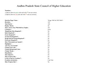 AP RCET 2022: Telugu -  19-10-2022 (Wednesday) Session-I Question Paper With keys