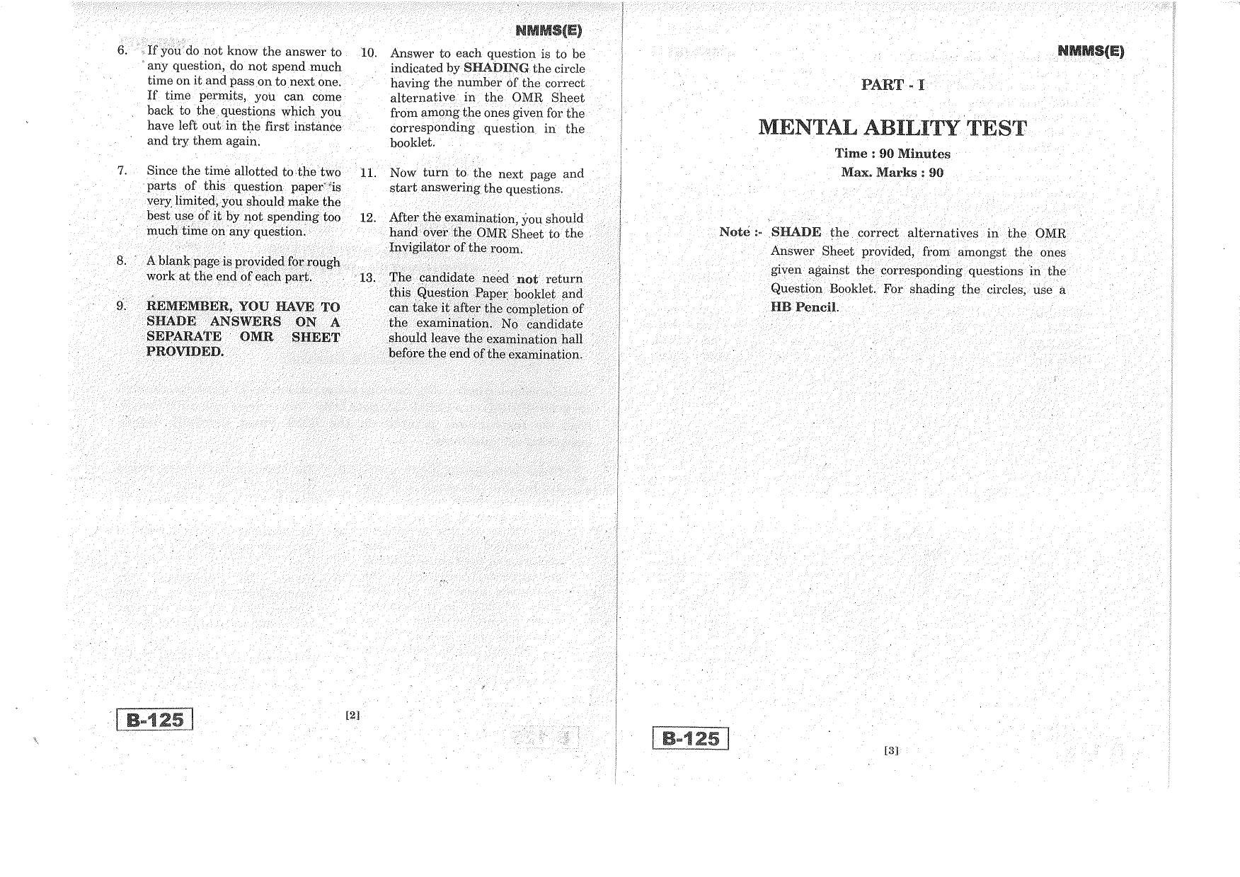 MAT - SAT English Nov 2017 Class 8 Andhra Pradesh NMMS Question Papers - Page 2