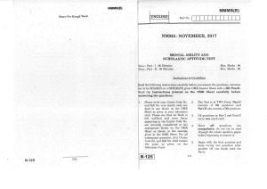 MAT - SAT English Nov 2017 Class 8 Andhra Pradesh NMMS Question Papers
