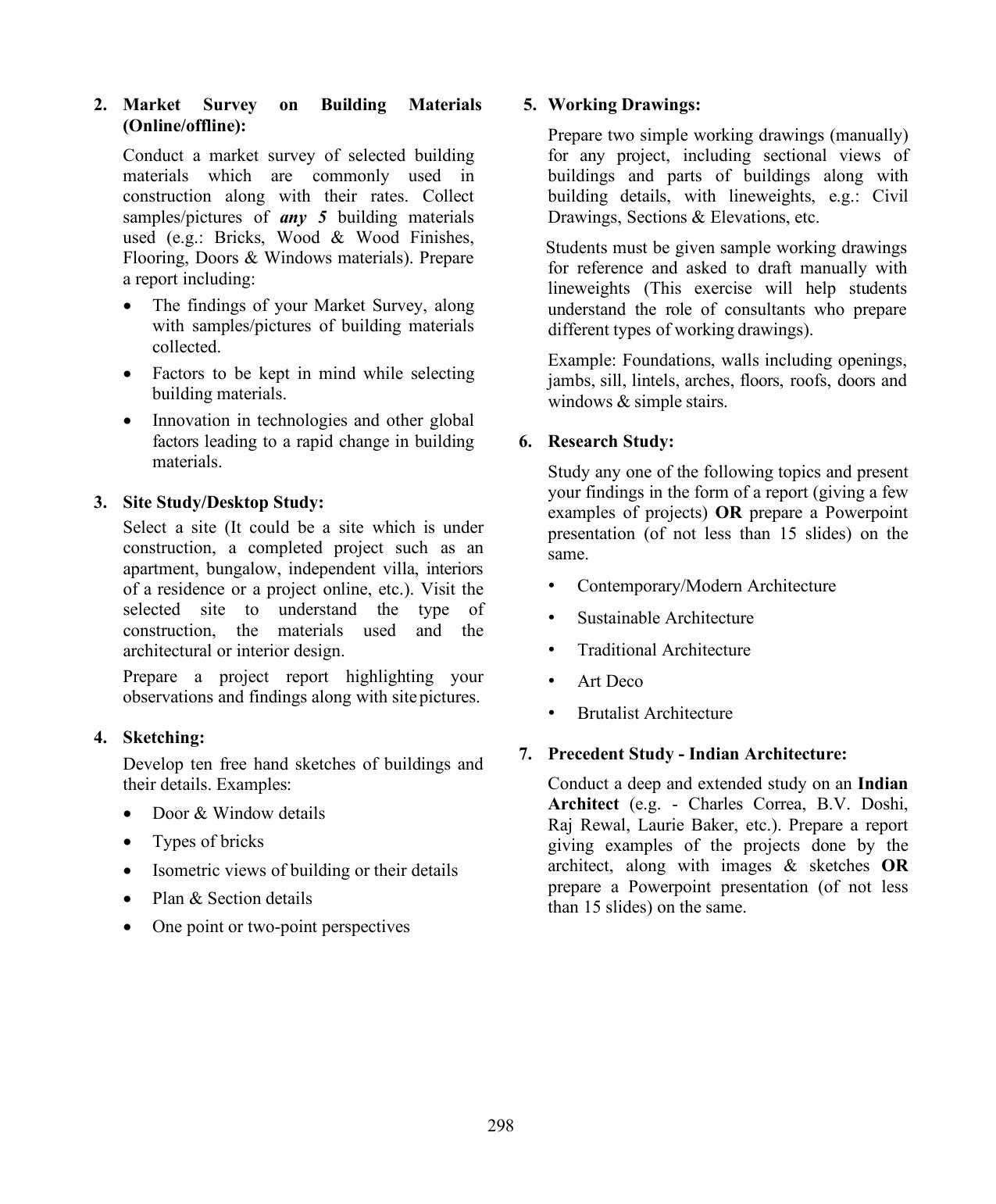 ISC Class XI & XII Geometrical & Building Drawing Syllabus - Page 3