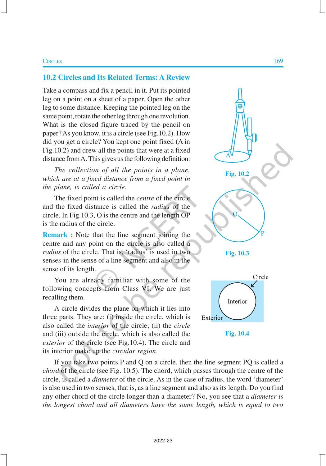 NCERT Book for Class 9 Maths Chapter 10 Circles - Page 2