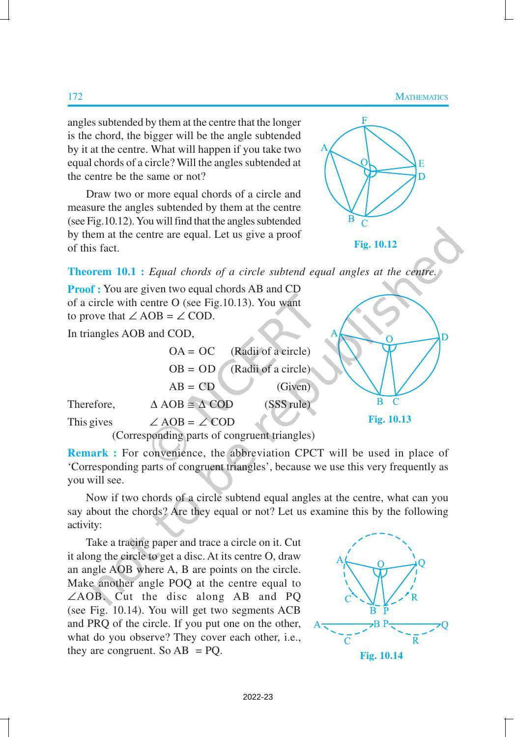 NCERT Book for Class 9 Maths Chapter 10 Circles - Page 5