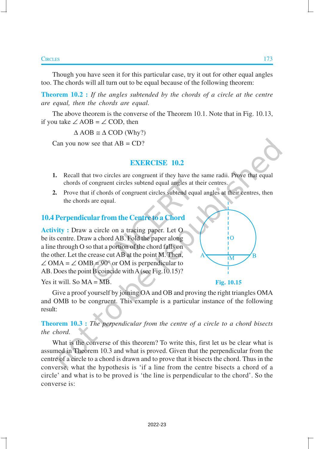 NCERT Book for Class 9 Maths Chapter 10 Circles - Page 6