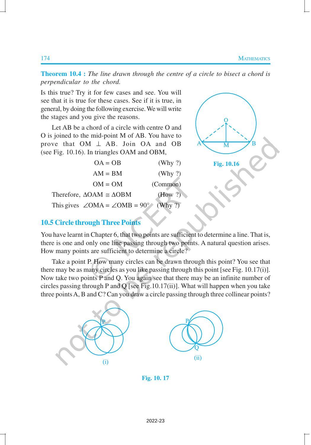 NCERT Book for Class 9 Maths Chapter 10 Circles - Page 7