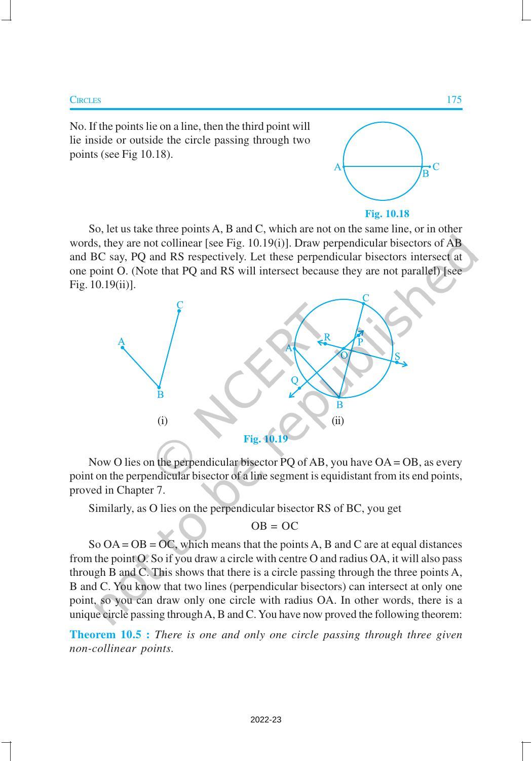 NCERT Book for Class 9 Maths Chapter 10 Circles - Page 8