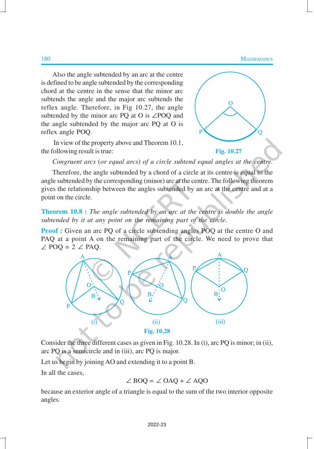 NCERT Book for Class 9 Maths Chapter 10 Circles - Page 13