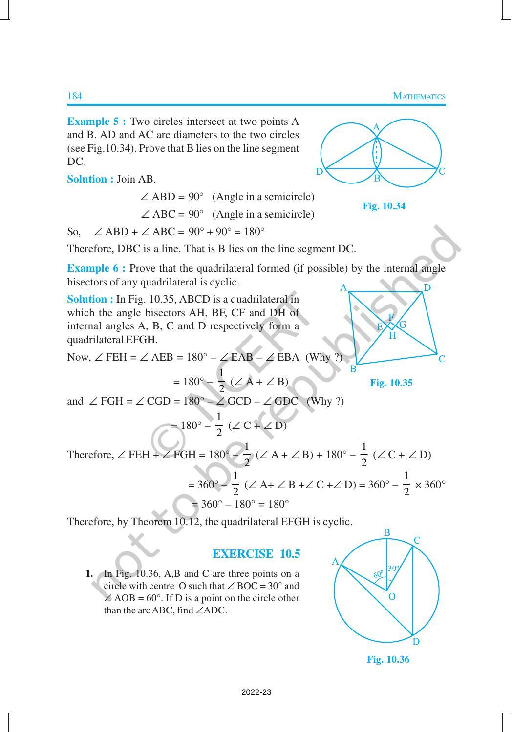 NCERT Book for Class 9 Maths Chapter 10 Circles - Page 17