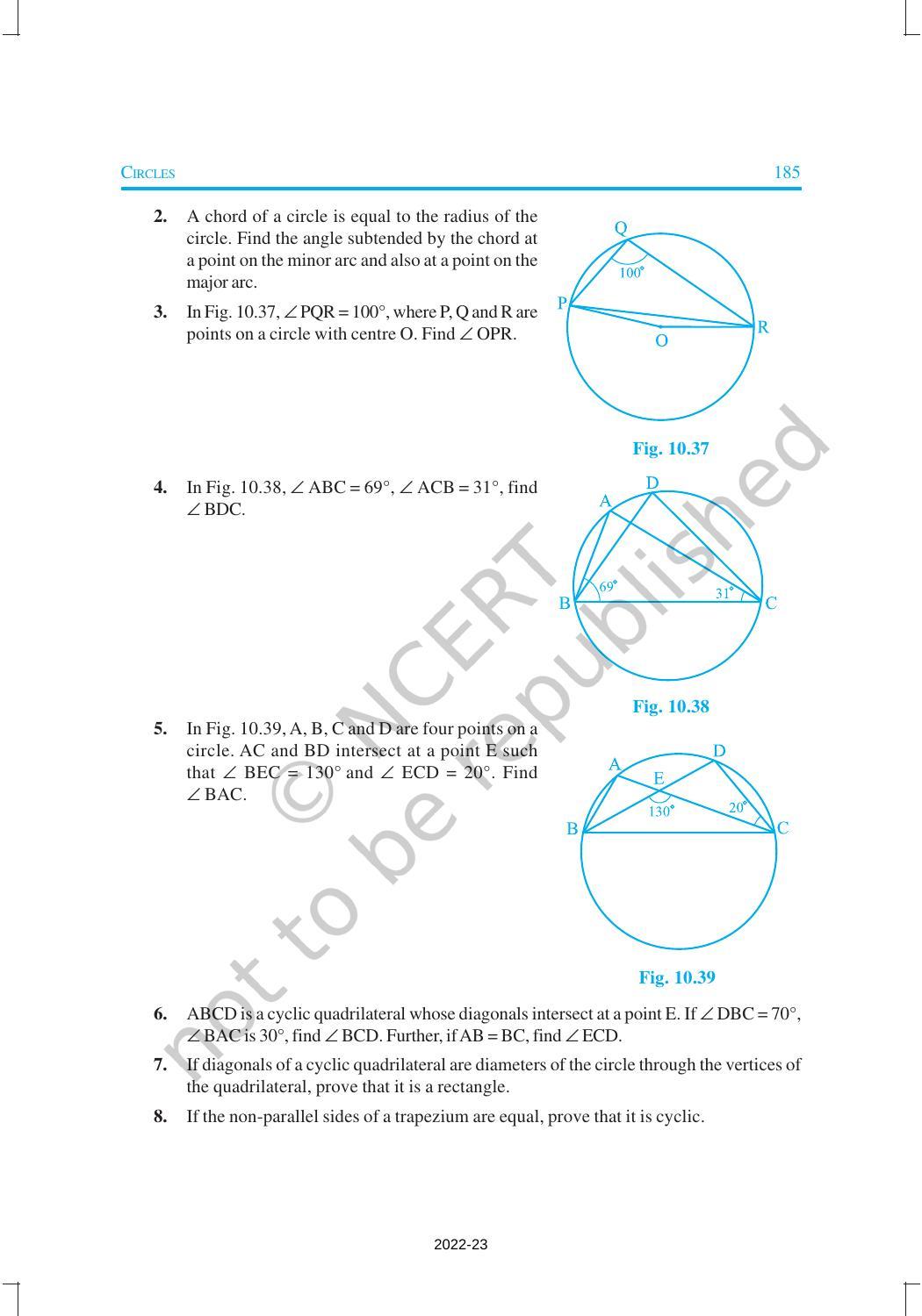 NCERT Book for Class 9 Maths Chapter 10 Circles - Page 18