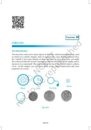 NCERT Book for Class 9 Maths Chapter 10 Circles