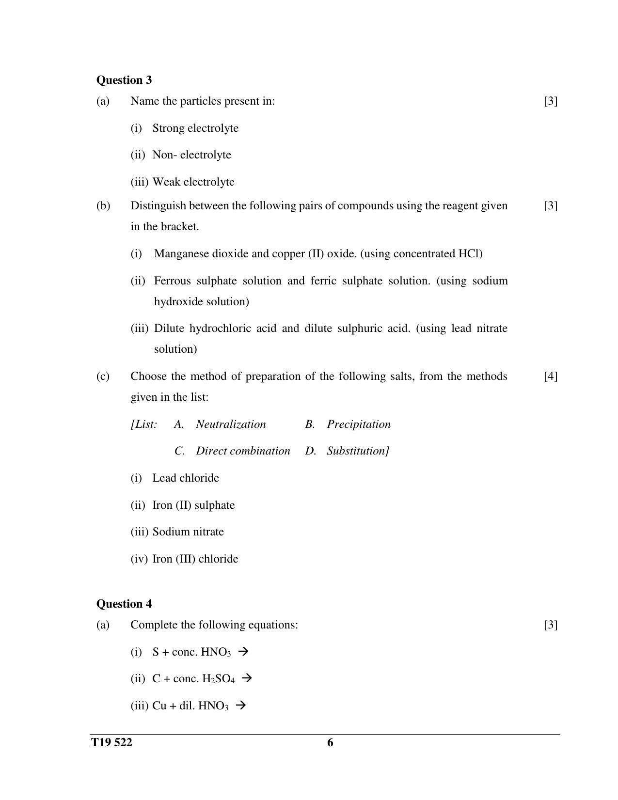ISC Class 12 2019 Science Paper II Question Paper - Page 6