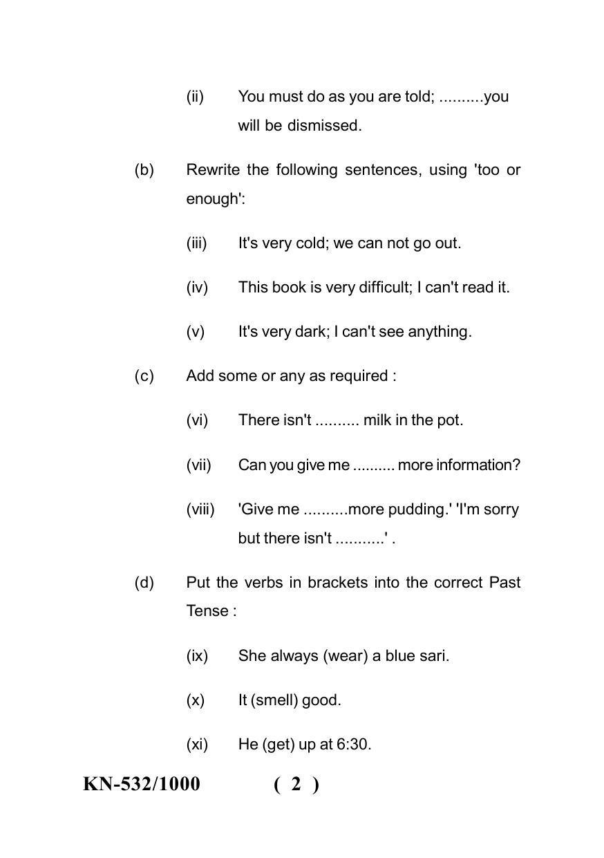 Sarguja University Question Paper - 2022 : B.A. Bed 04 Year Integrated Course (First Year) F.C. :English Language Paper I - Page 2