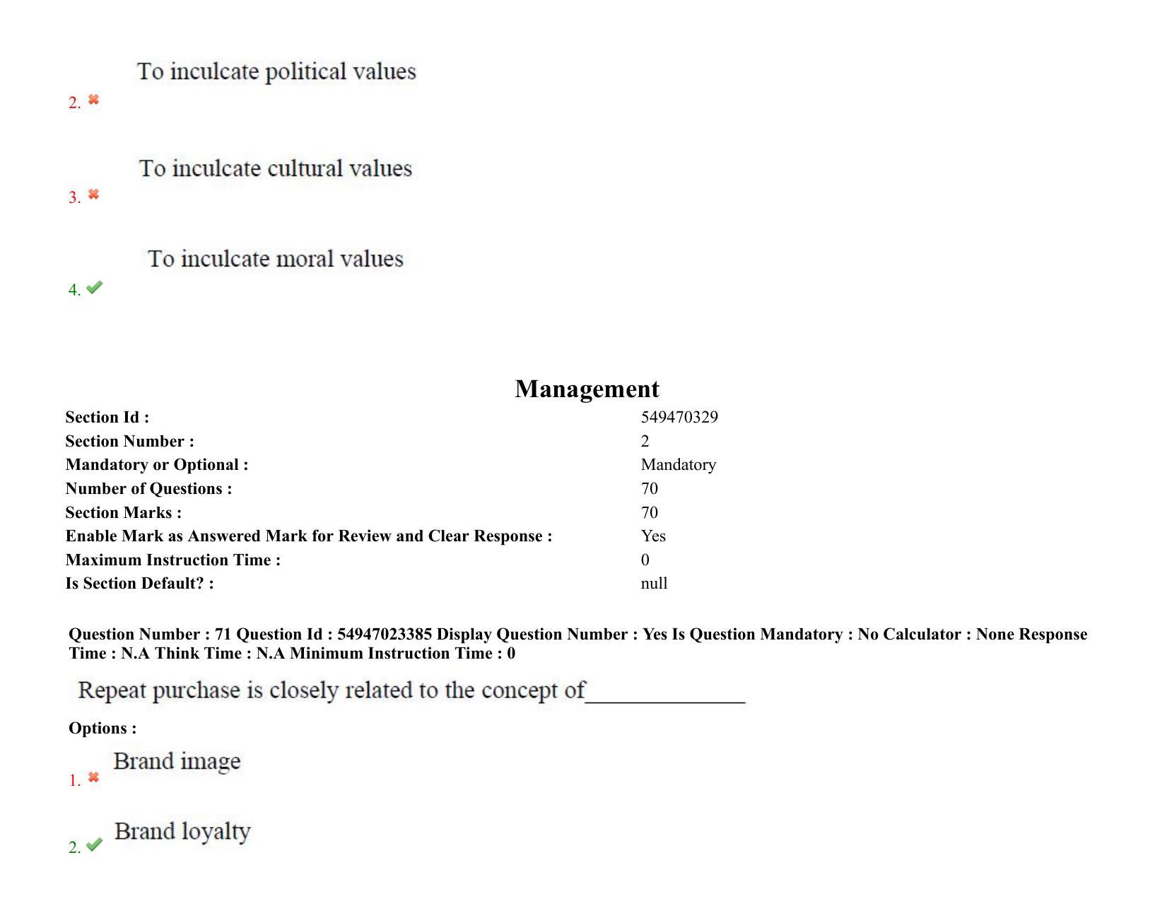 AP RCET 2022: Management - 17/10/2022 (Monday) Session-I Question Paper With keys - Page 52