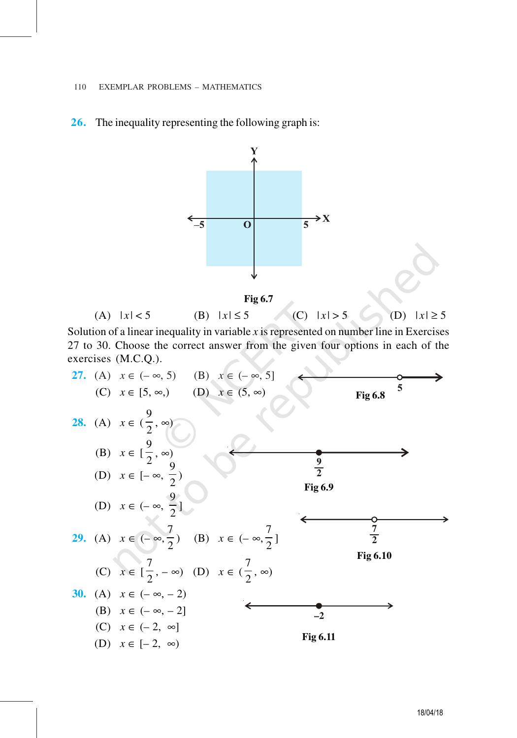 NCERT Exemplar Book for Class 11 Maths: Chapter 6 Linear Inequalities - Page 13