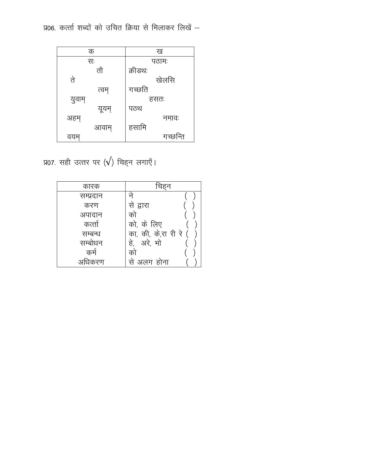 CBSE Worksheets for Class 6 Sanskrit Assignment 5 - Page 2