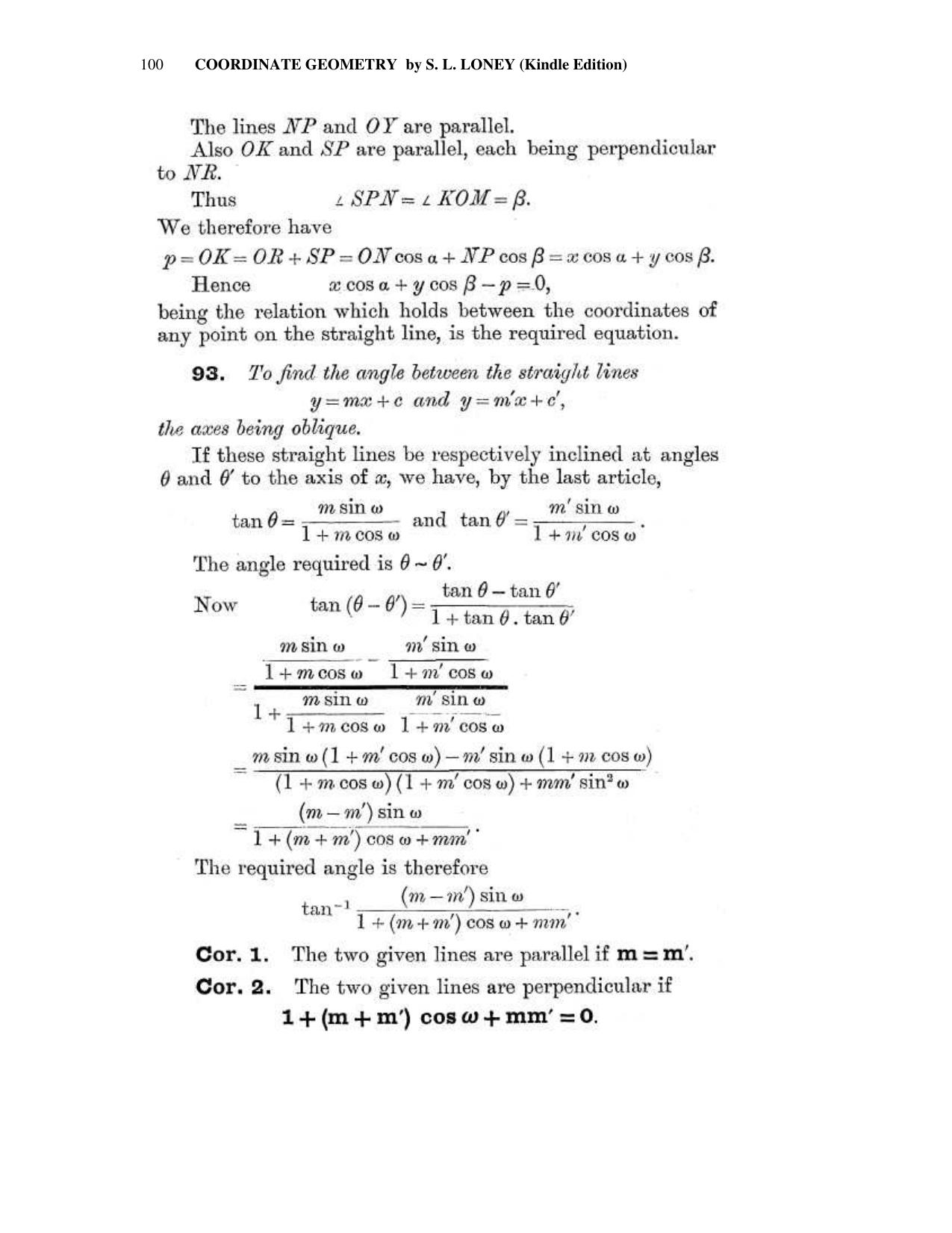 Chapter 5: The Straight Line (Continued) - SL Loney Solutions: The Elements of Coordinate Geometry - Page 4