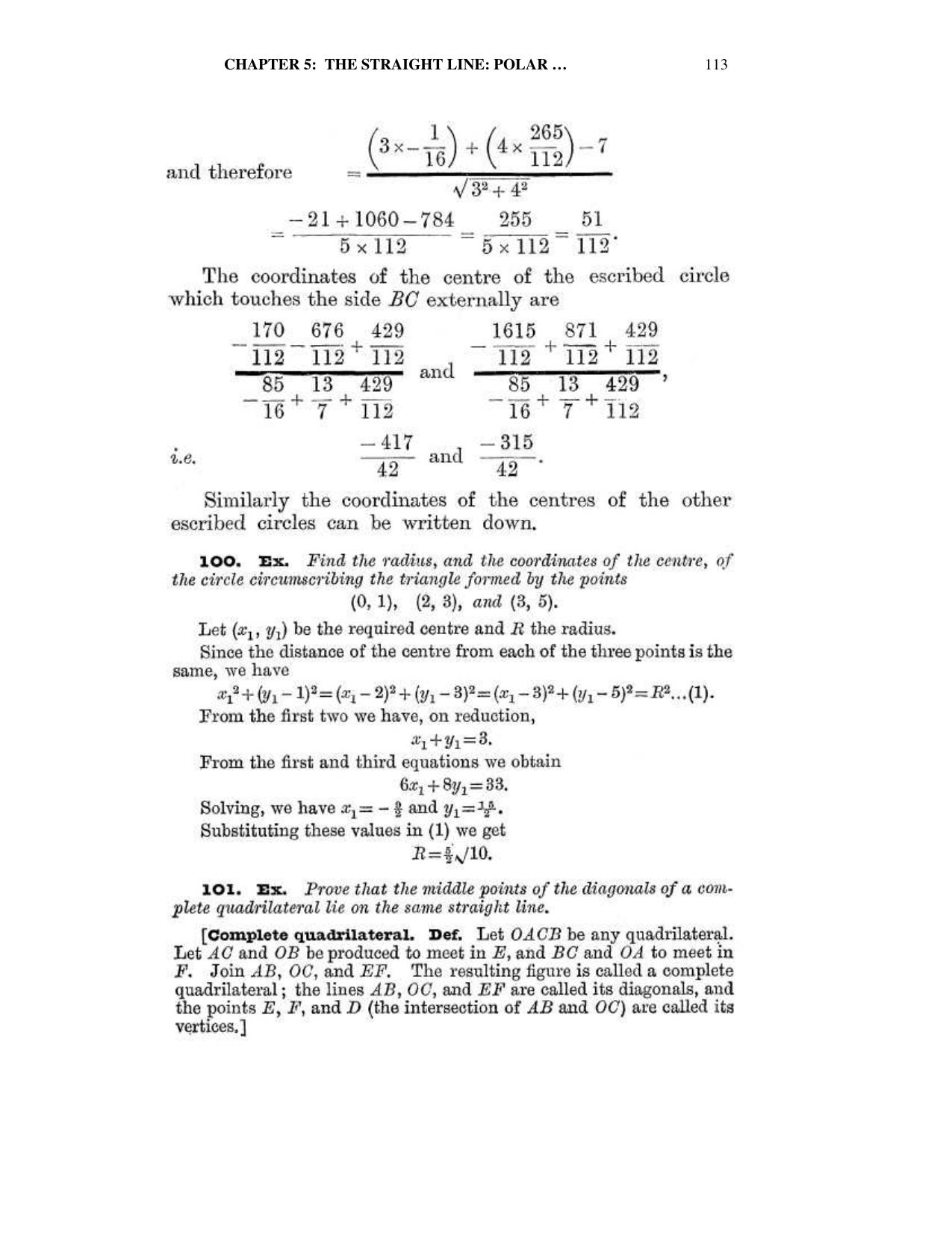 Chapter 5: The Straight Line (Continued) - SL Loney Solutions: The Elements of Coordinate Geometry - Page 17