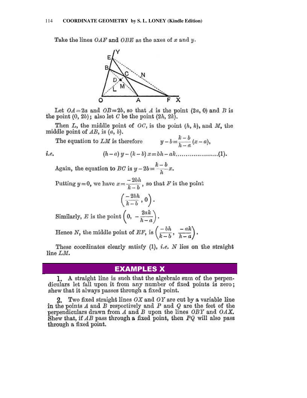 Chapter 5: The Straight Line (Continued) - SL Loney Solutions: The Elements of Coordinate Geometry - Page 18