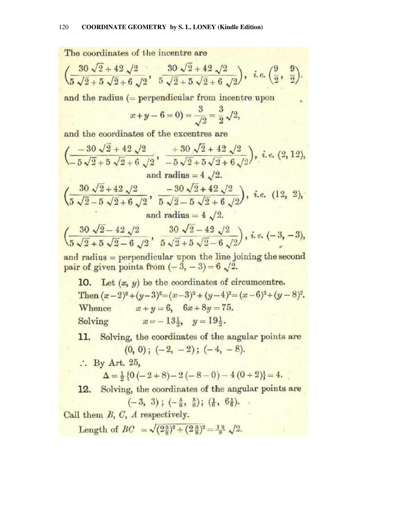 Chapter 5: The Straight Line (Continued) - SL Loney Solutions: The Elements of Coordinate Geometry - Page 24