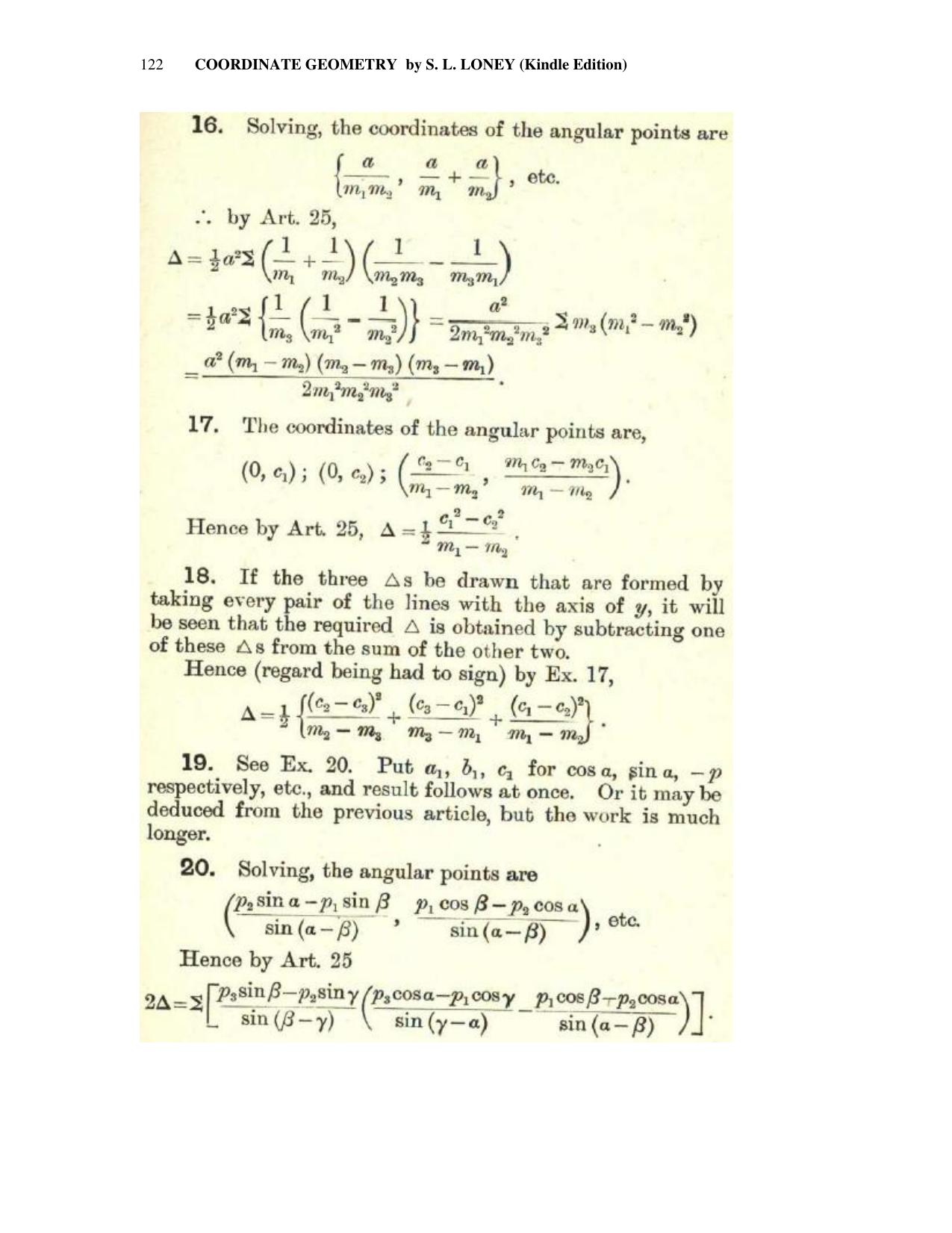 Chapter 5: The Straight Line (Continued) - SL Loney Solutions: The Elements of Coordinate Geometry - Page 26