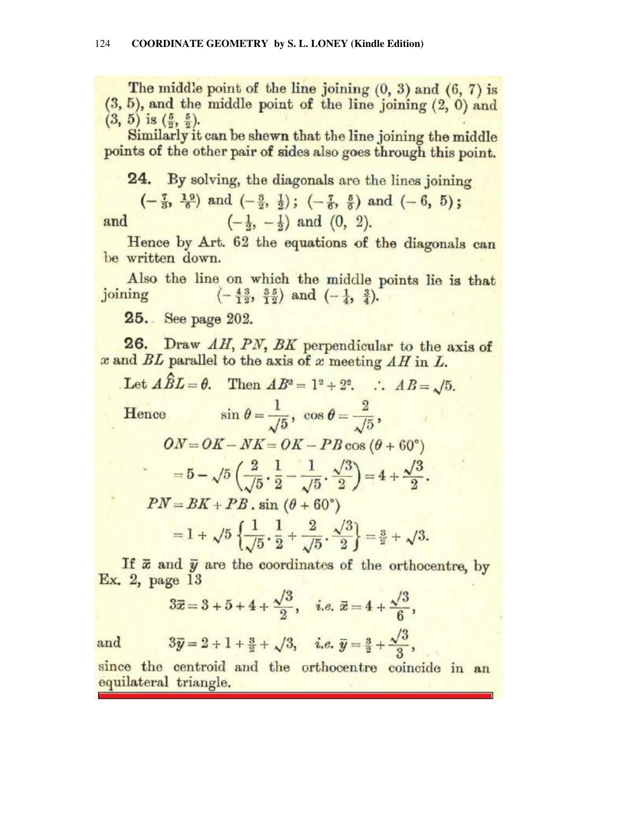 Chapter 5: The Straight Line (Continued) - SL Loney Solutions: The Elements of Coordinate Geometry - Page 28