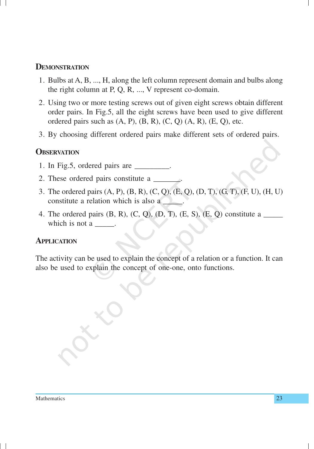NCERT Laboratory Manuals for Class XI Mathematics - Activities (1 to 10) - Page 23