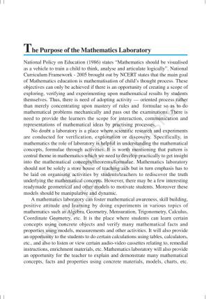 NCERT Laboratory Manuals for Class XI Mathematics - Activities (1 to 10)